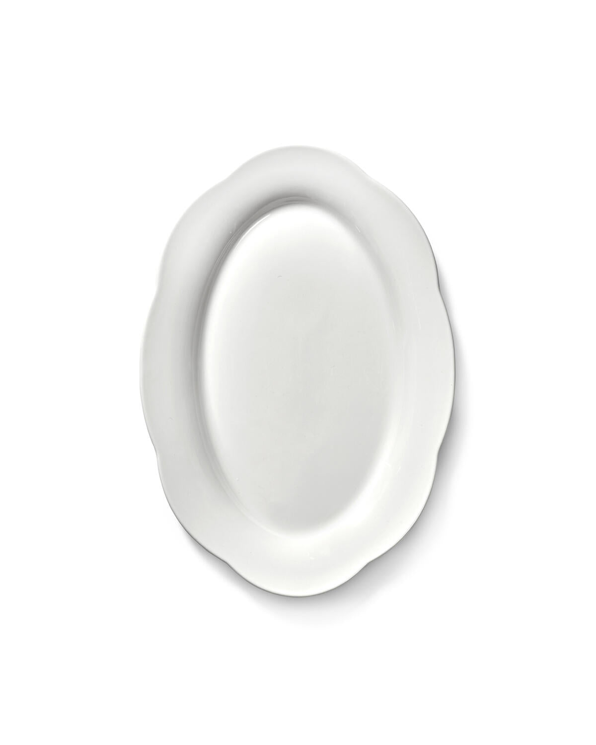 Silhouette High Oval tallerken, hvid - L30,2 cm